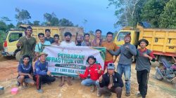Program CSR PT LMS BGA Group Dukung Perbaikan dan Laterisasi Jalan di Sungai Puring